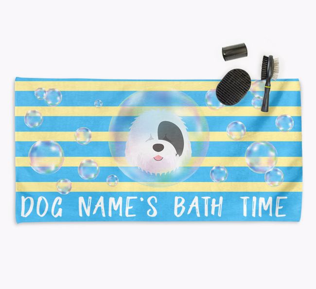 'Bathtime' Personalized Towel for your {breedCommonName}